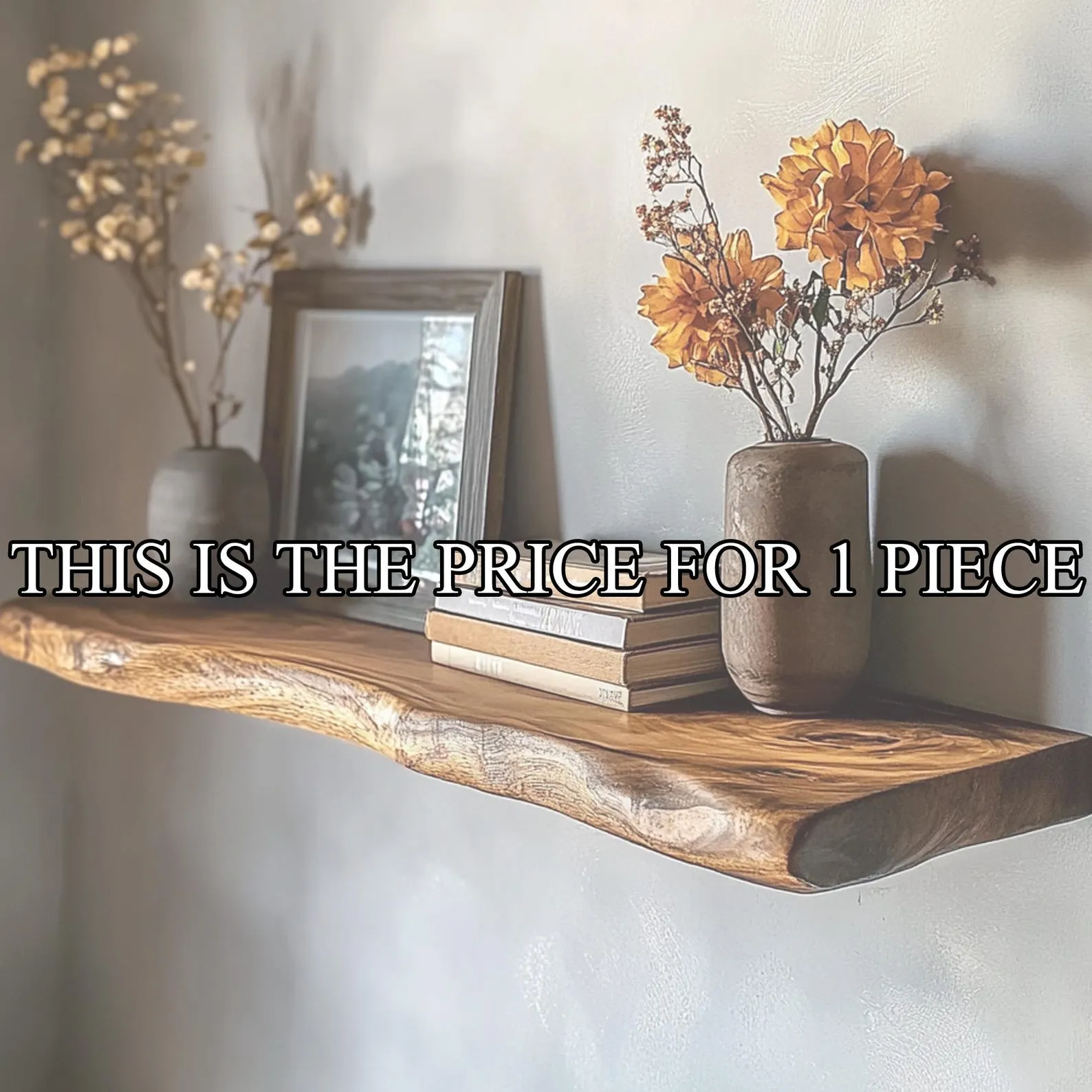 Rustic Corner Wall Floating Shelf Set For Books And Decor - Image 2