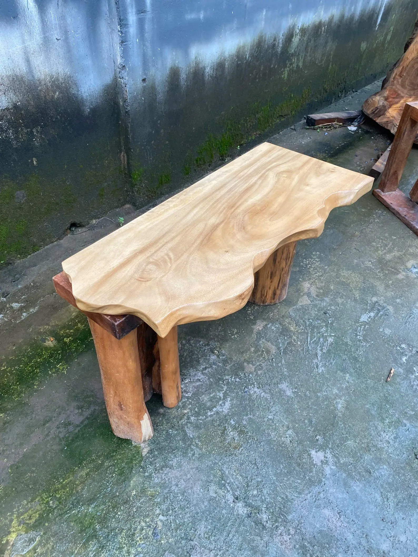 Live Edge Corner Wall Shelf For Plants And Collectibles - Image 2