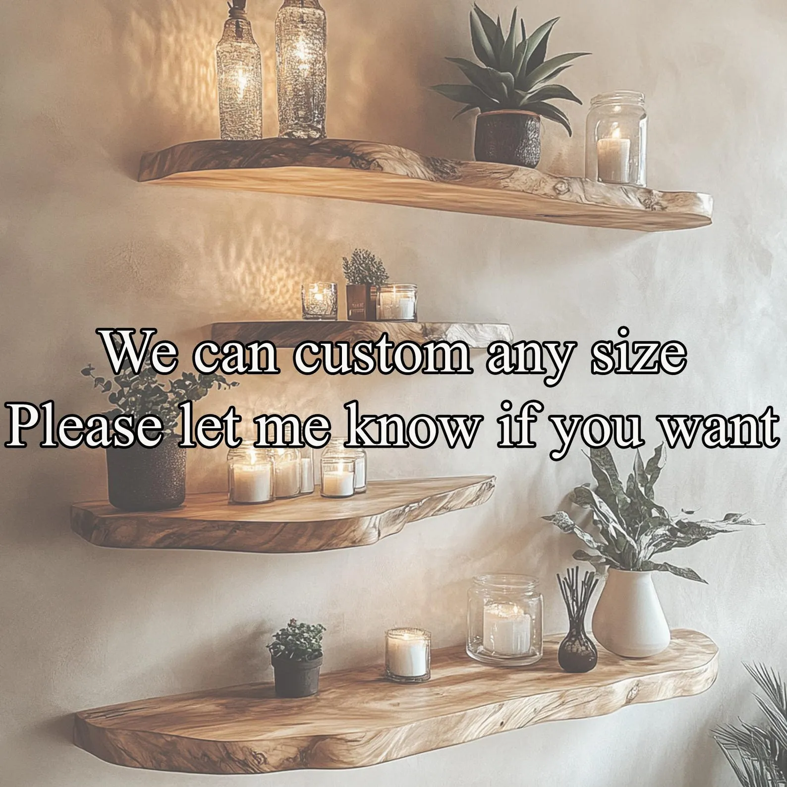 Live Edge Corner Wall Shelf For Plants And Collectibles - Image 6