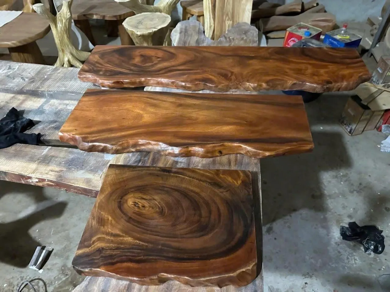 Natural Edge Floating Wall Shelf For Rustic Room Styling - Image 2