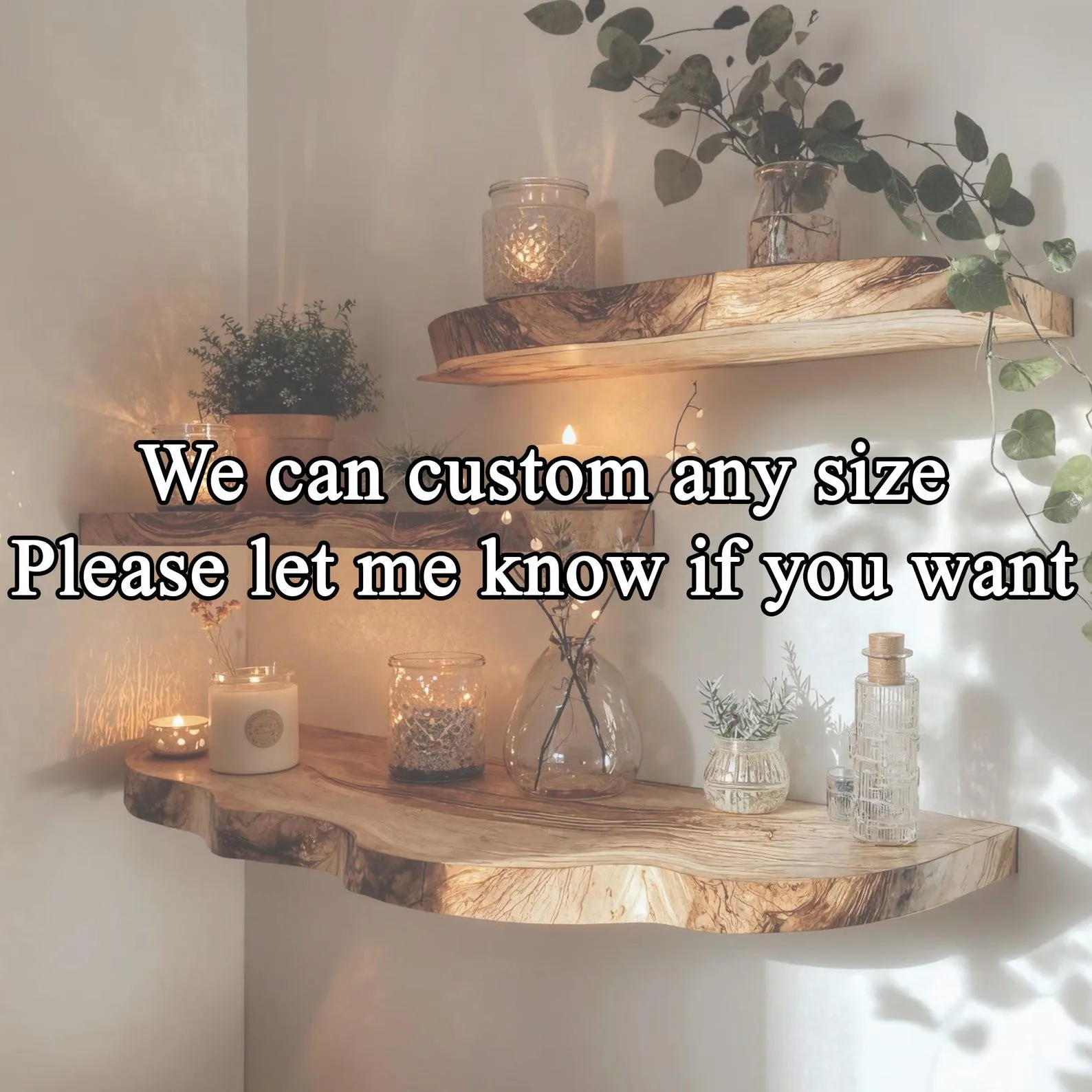 Walnut And Oak Floating Shelves For Kitchen And Bathroom Storage - Image 6