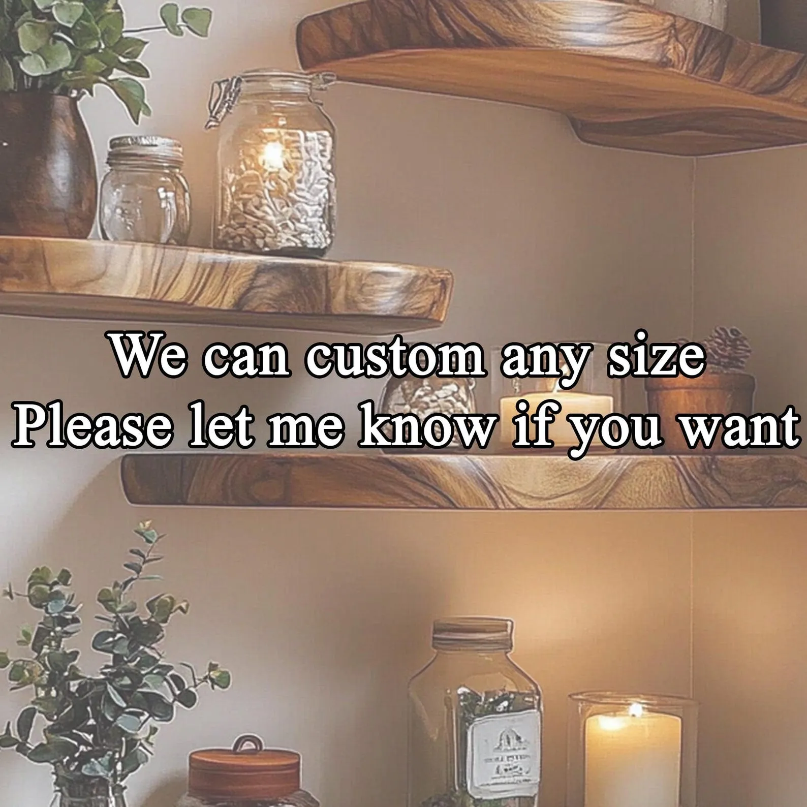 Live Edge Corner Display Shelf For Seasonal Home Decoration - Image 4