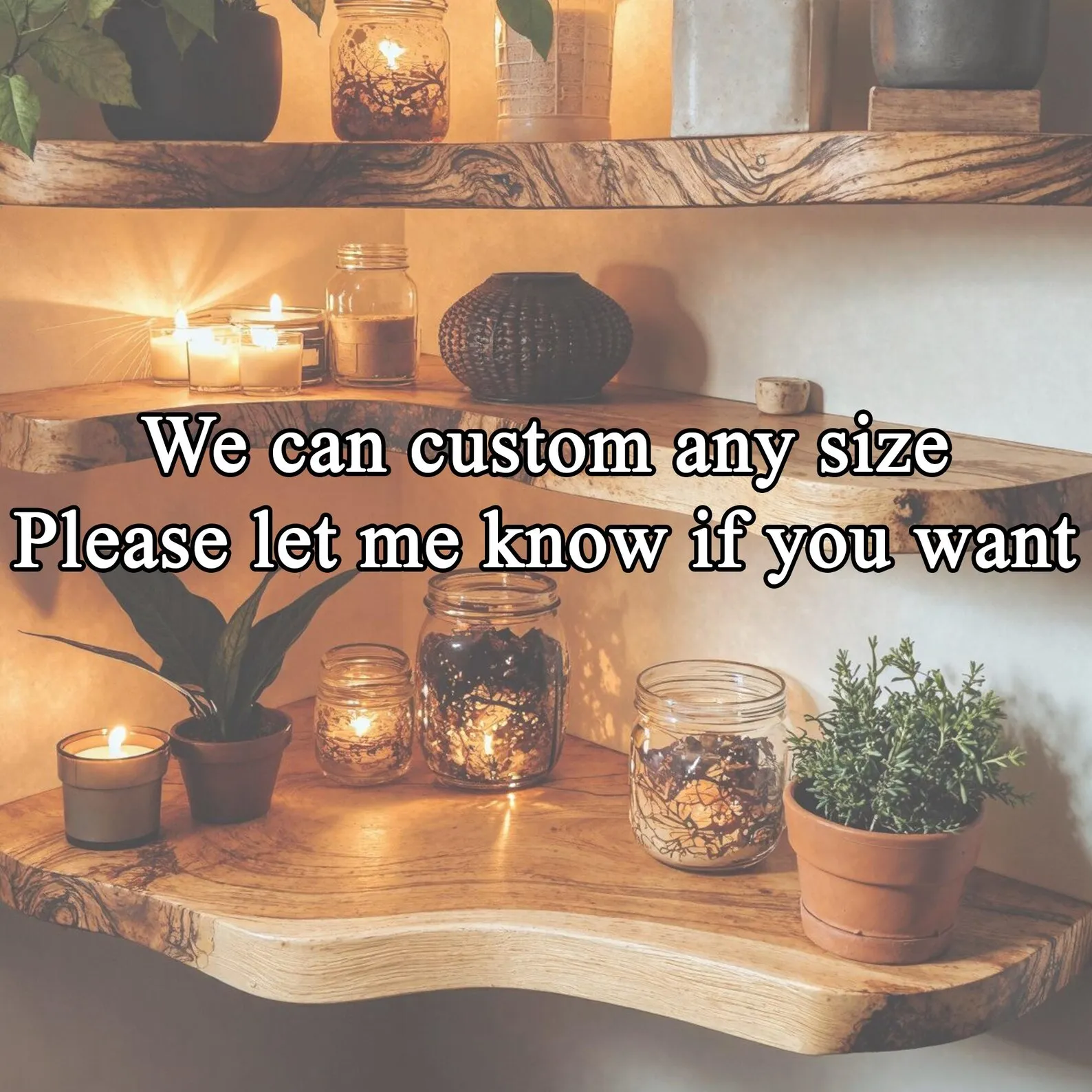 Rustic Corner Wall Shelf For Books And Holiday Decor - Image 2